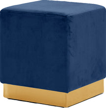 Load image into Gallery viewer, Jax Black Velvet Ottoman/Stool