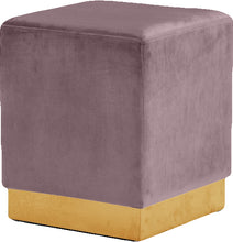 Load image into Gallery viewer, Jax Black Velvet Ottoman/Stool