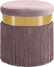Load image into Gallery viewer, Yasmine Pink Velvet Ottoman/Stool
