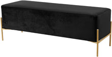 Load image into Gallery viewer, Isla Black Velvet Bench