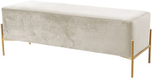 Load image into Gallery viewer, Isla Cream Velvet Bench