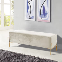Load image into Gallery viewer, Isla Black Velvet Bench