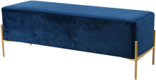 Load image into Gallery viewer, Isla Black Velvet Bench