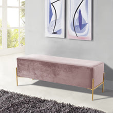 Load image into Gallery viewer, Isla Black Velvet Bench