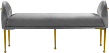 Load image into Gallery viewer, Owen Grey Velvet Bench