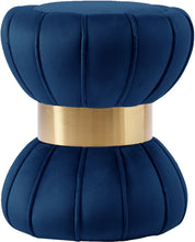 Load image into Gallery viewer, Vino Black Velvet Ottoman/Stool