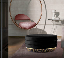 Load image into Gallery viewer, Revolve Black Velvet Ottoman/Coffee Table