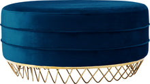 Load image into Gallery viewer, Revolve Navy Velvet Ottoman/Coffee Table