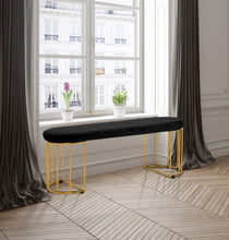 Load image into Gallery viewer, Gio Black Velvet Bench