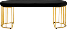 Load image into Gallery viewer, Gio Black Velvet Bench