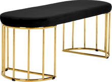 Load image into Gallery viewer, Gio Black Velvet Bench