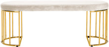 Load image into Gallery viewer, Gio Cream Velvet Bench
