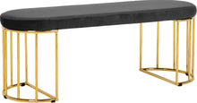 Load image into Gallery viewer, Gio Black Velvet Bench