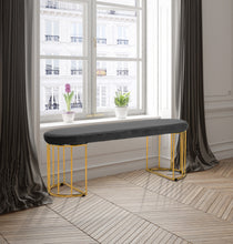 Load image into Gallery viewer, Gio Black Velvet Bench