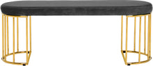 Load image into Gallery viewer, Gio Grey Velvet Bench