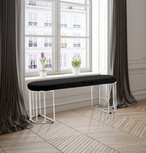 Load image into Gallery viewer, Gio Black Velvet Bench