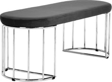 Load image into Gallery viewer, Gio Black Velvet Bench