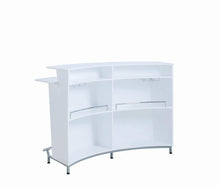 Load image into Gallery viewer, Contemporary White Bar Unit With Stemware Racks