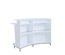 Load image into Gallery viewer, Contemporary White Bar Unit With Stemware Racks