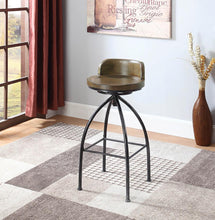 Load image into Gallery viewer, Rustic Swivel Metal Bar Stool