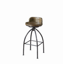 Load image into Gallery viewer, Rustic Swivel Metal Bar Stool