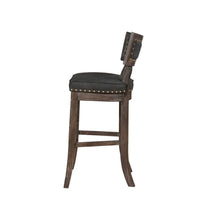 Load image into Gallery viewer, Rustic Black Bar-Height Dining Chair