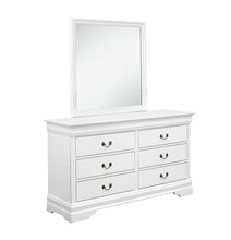 Load image into Gallery viewer, Louis Philippe White Dresser Mirror With Beveled Edge