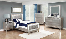 Load image into Gallery viewer, Leighton Contemporary Metallic Twin Bed