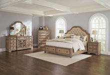 Load image into Gallery viewer, Ilana Traditional Antique Linen Eastern King Bed