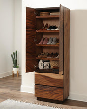 Load image into Gallery viewer, Rustic Smoky Walnut Shoe Tower