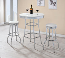 Load image into Gallery viewer, Cleveland Contemporary White Bar-Height Stool