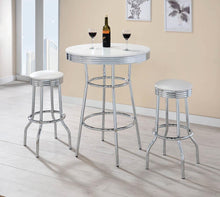 Load image into Gallery viewer, White Contemporary Round Bar Table