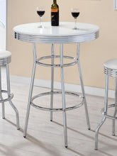 Load image into Gallery viewer, White Contemporary Round Bar Table