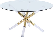 Load image into Gallery viewer, Mercury Acrylic/Gold Coffee table