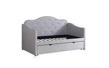 Load image into Gallery viewer, Pearlescent Grey Upholstered Daybed