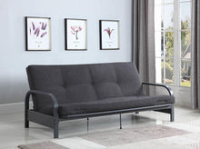 Load image into Gallery viewer, Dark Grey Metal Futon Frame