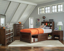Load image into Gallery viewer, Greenough Transitional Maple Oak Twin Storage Bed
