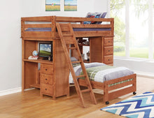 Load image into Gallery viewer, Wrangle Hill Twin-over-Full Loft Bed with Desk