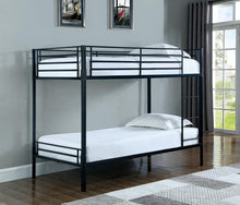 Load image into Gallery viewer, Boltzero Contemporary Black Twin Bunk Bed