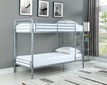 Load image into Gallery viewer, Boltzero Contemporary Silver Twin Bunk Bed
