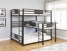 Load image into Gallery viewer, Q / T / Q Triple Bunk Bed
