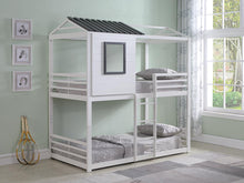 Load image into Gallery viewer, Belton Light Grey Twin-over-Twin Bunk Bed