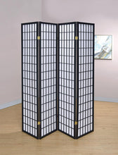 Load image into Gallery viewer, Transitional Black Four-Panel Screen