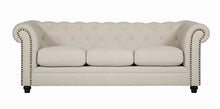 Load image into Gallery viewer, Roy Traditional Oatmeal Button-Tufted Sofa