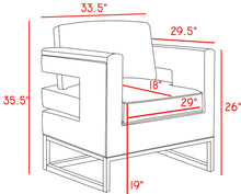 Load image into Gallery viewer, Noah Black Velvet Accent Chair