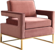 Load image into Gallery viewer, Noah Pink Velvet Accent Chair