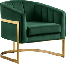 Load image into Gallery viewer, Carter Green Velvet Accent Chair