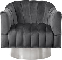 Load image into Gallery viewer, Farrah Grey Velvet Accent Chair