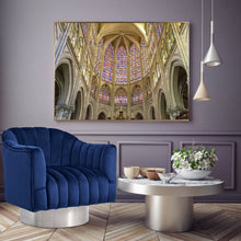 Load image into Gallery viewer, Farrah Navy Velvet Accent Chair