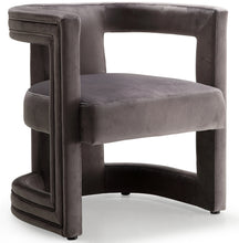Load image into Gallery viewer, Blair Grey Velvet Accent Chair